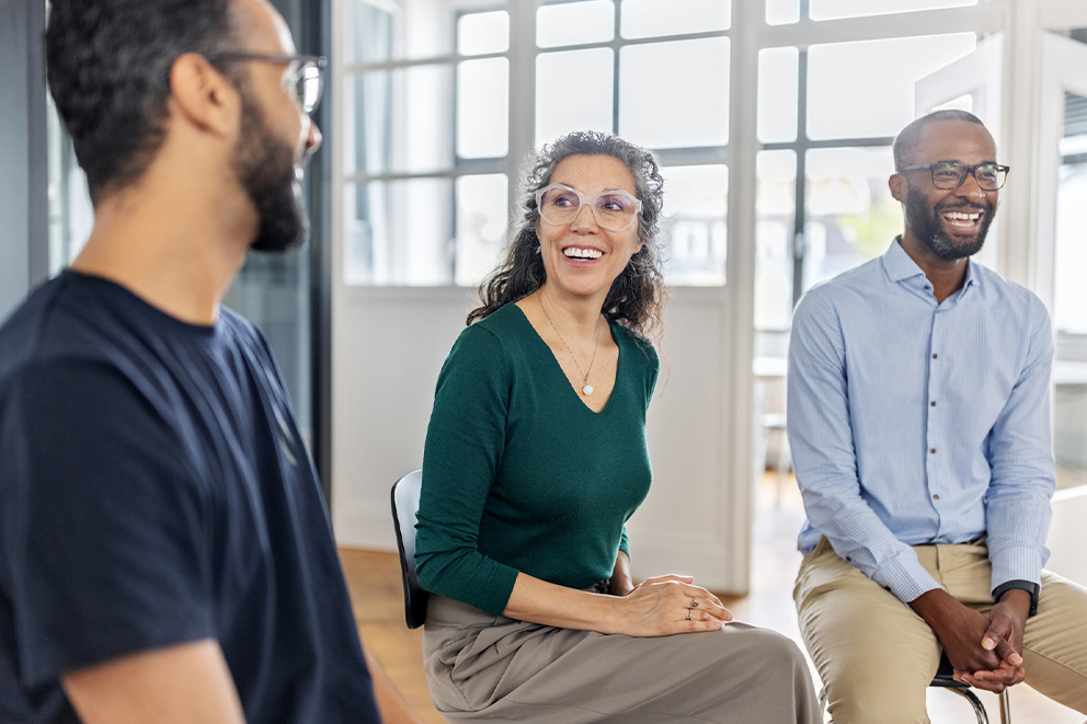 employers sitting around in a forum